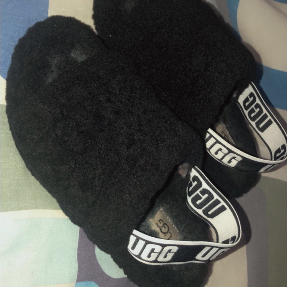 Ugg fluff yeah slide slipper black 5